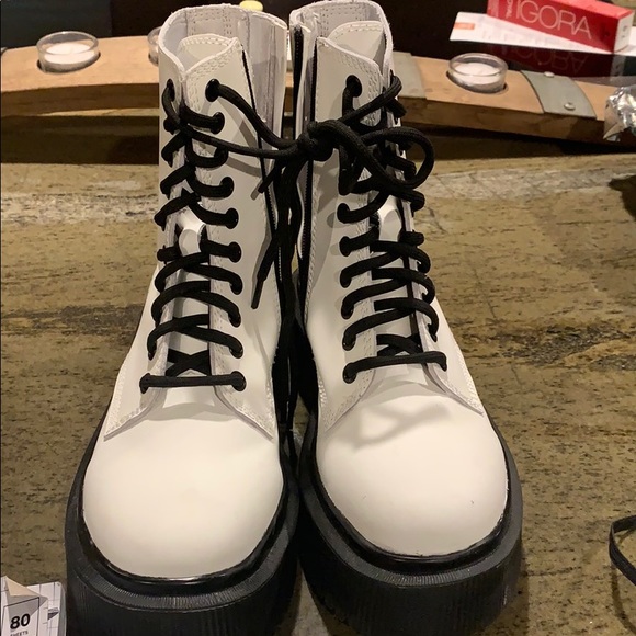 Jeffrey Campbell Shoes - white platform jeffery campbell combat boots